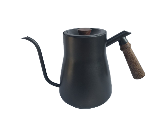 ابريق ترشيح  ستيل بمقبض خشبي