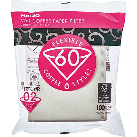 فلاتر ورقية بيضاء V60